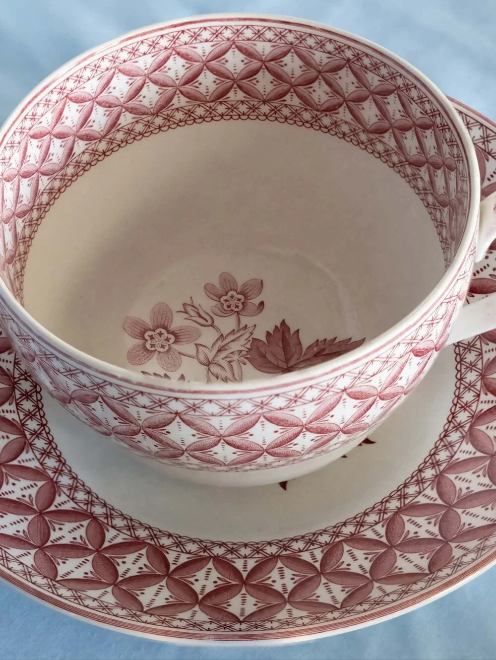 Spode Archive Collection Geranium Pattern. Jumbo Cup and Saucer. Vtg. England